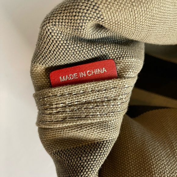 Burberry Maidstone Large Check Canvas Tote Bag Red Leather Trim - Picture 12 of 16